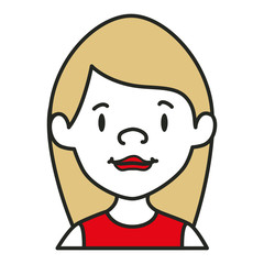 beautiful and young woman character vector illustration design