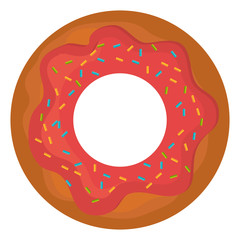 delicious sweet donut icon vector illustration design