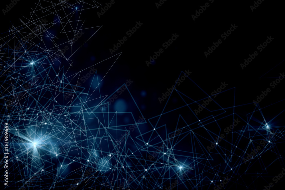 Canvas Prints illuminated polygonal background