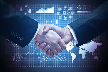 Teamwork and finance concept