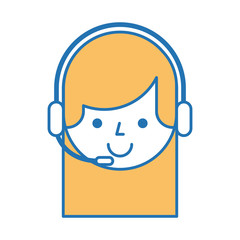 call center agent avatar vector illustration design