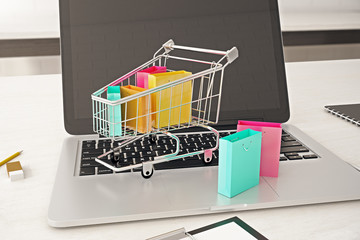 Buying online concept
