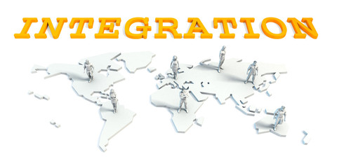 Obraz premium integration Concept with Business Team