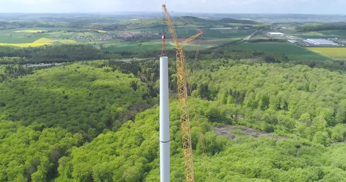 Bau eines Windrads, Windkraftanlage
