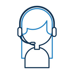 call center agent avatar vector illustration design