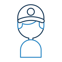 delivery worker avatar character vector illustration design