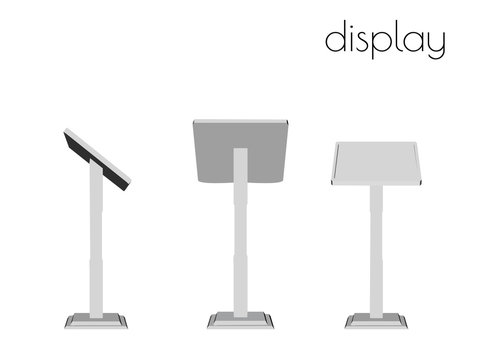 display silhouette on white background