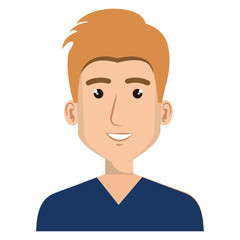 young man avatar character vector illustration design
