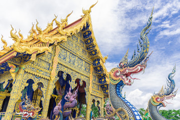 Fototapeta na wymiar Wat Rong Sua Ten temple at Chiang Rai province in Thailand.