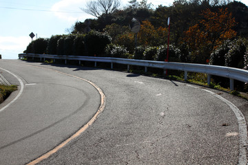 カーブした道路