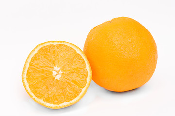 isolate full and half of orange.