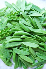 Fototapeta premium Fresh green peas for cooking view