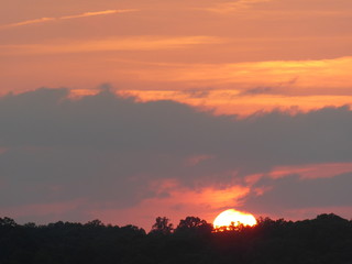 Sunset over the lake