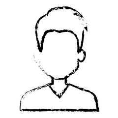 young man avatar character vector illustration design