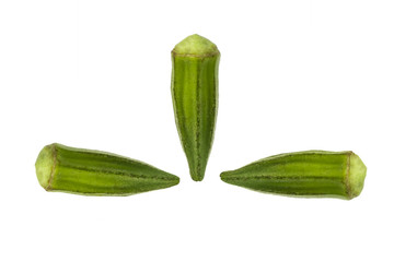 Fresh Young Okra Stock Photo