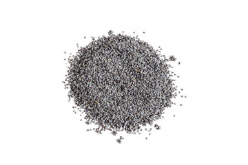poppy seeds isolated on white background