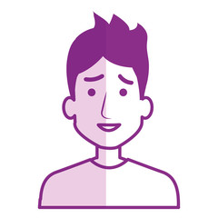 young man avatar character vector illustration design