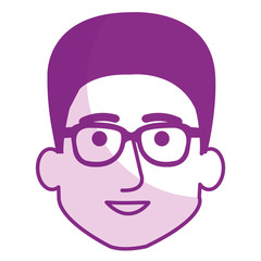 Obraz premium young man head avatar character vector illustration design