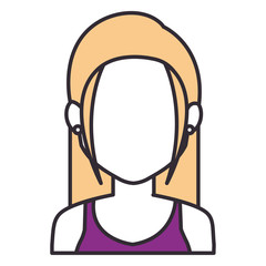 beautiful and young woman character vector illustration design