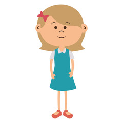 cute little girl character vector illustration design
