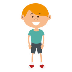 cute little boy character vector illustration design