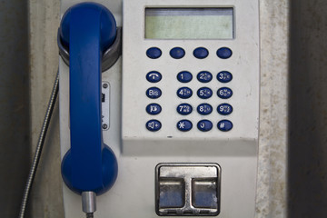 Old pay phone booth