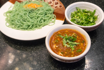 Ingredients for hot pot in Thai style