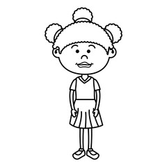 Obraz premium cute little girl character vector illustration design