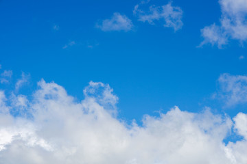 Blue sky with white clouds