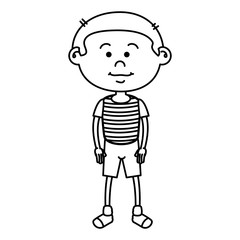 cute little boy character vector illustration design