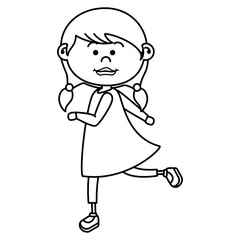 cute little girl character vector illustration design