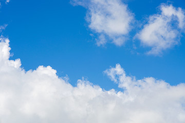 Blue sky with white clouds