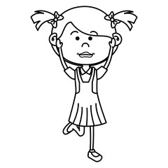 cute little girl character vector illustration design