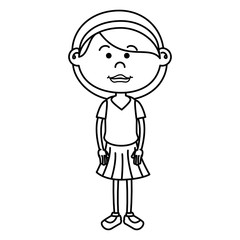 cute little girl character vector illustration design
