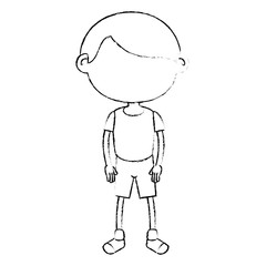 cute little boy character vector illustration design