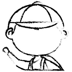 cute little boy character vector illustration design