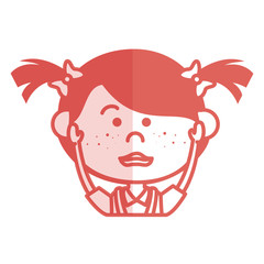 cute little girl character vector illustration design