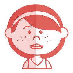 cute little girl character vector illustration design