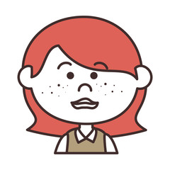 cute little girl character vector illustration design