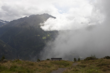 Clouds in the mountains