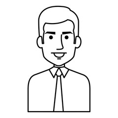 elegant businessman avatar character vector illustration design