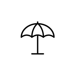 parasol, umbrella icon thin line black on white background © telmanbagirov
