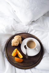 Croissant and coffee cup