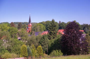 Dorf Kirchturm