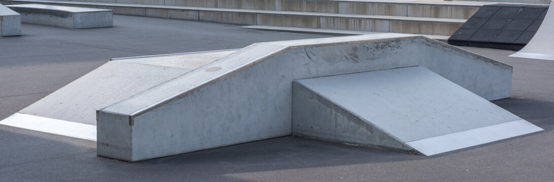Rampe im Skatepark als Panorama