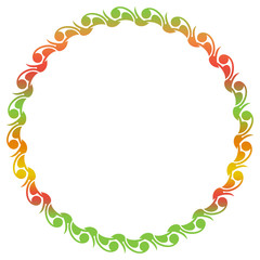 Beautiful gradient frame. Color silhouette frame for advertisements, wedding and other invitations or greeting cards. Raster clip art.