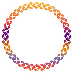 Beautiful gradient frame. Color silhouette frame for advertisements, wedding and other invitations or greeting cards. Raster clip art.