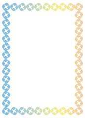 Beautiful gradient frame. Color silhouette frame for advertisements, wedding and other invitations or greeting cards. Raster clip art.