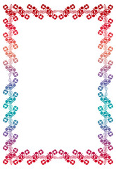 Beautiful gradient frame. Color silhouette frame for advertisements, wedding and other invitations or greeting cards. Raster clip art.