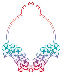 Beautiful gradient frame. Color silhouette frame for advertisements, wedding and other invitations or greeting cards. Raster clip art.